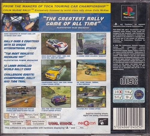 Colin McRae Rally - PS1 (B Grade) (Genbrug)